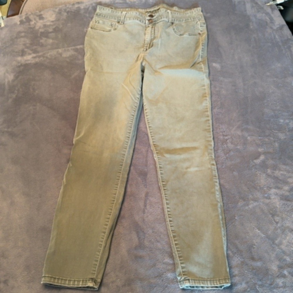 Maurices Jeans Women XL Olive Green High Rise Skinny Stretch Casual Everyday